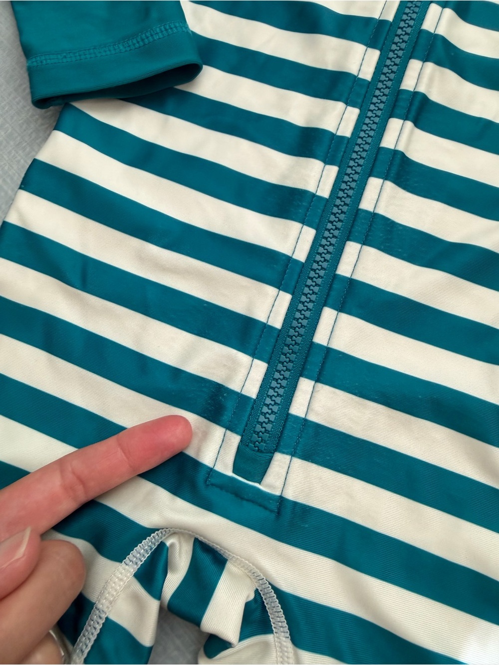 Tea Collection - Striped Rash Guard Swimsuit, 2T - Picture 7 of 7